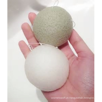 Esponja de Konjac em forma de meia bola de venda popular com 9 cores